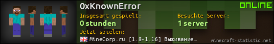 Benutzerleisten 560x90 für 0xKnownError