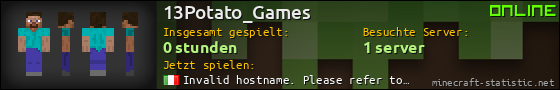 Benutzerleisten 560x90 für 13Potato_Games