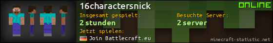 Benutzerleisten 560x90 für 16charactersnick