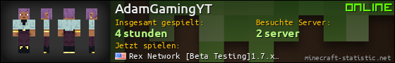 Benutzerleisten 560x90 für AdamGamingYT