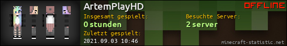 Benutzerleisten 560x90 für ArtemPlayHD