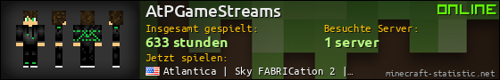 Benutzerleisten 560x90 für AtPGameStreams