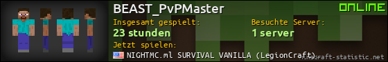 Benutzerleisten 560x90 für BEAST_PvPMaster