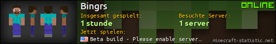 Benutzerleisten 560x90 für Bingrs