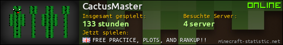 Benutzerleisten 560x90 für CactusMaster