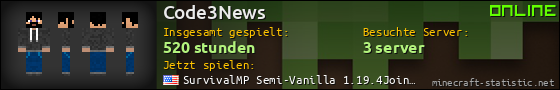 Benutzerleisten 560x90 für Code3News