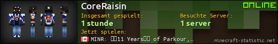 Benutzerleisten 560x90 für CoreRaisin