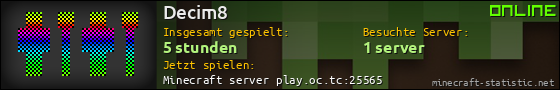 Benutzerleisten 560x90 für Decim8