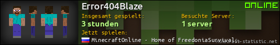 Benutzerleisten 560x90 für Error404Blaze