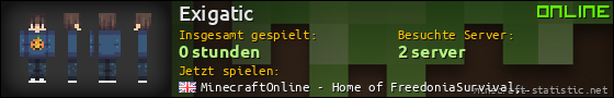 Benutzerleisten 560x90 für Exigatic