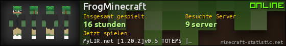 Benutzerleisten 560x90 für FrogMinecraft