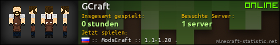 Benutzerleisten 560x90 für GCraft