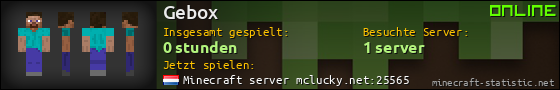 Benutzerleisten 560x90 für Gebox