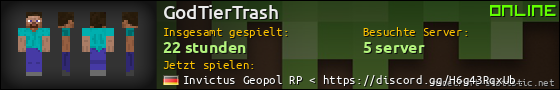 Benutzerleisten 560x90 für GodTierTrash