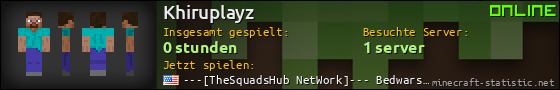 Benutzerleisten 560x90 für Khiruplayz