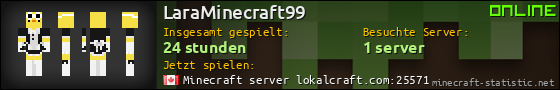 Benutzerleisten 560x90 für LaraMinecraft99