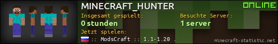 Benutzerleisten 560x90 für MINECRAFT_HUNTER