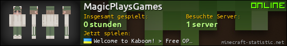 Benutzerleisten 560x90 für MagicPlaysGames