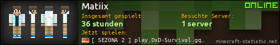 Benutzerleisten 560x90 für Matiix