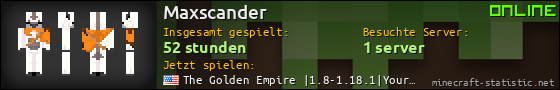 Benutzerleisten 560x90 für Maxscander