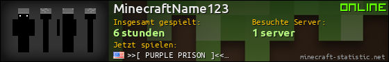 Benutzerleisten 560x90 für MinecraftName123