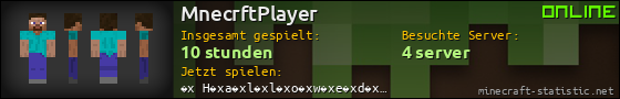 Benutzerleisten 560x90 für MnecrftPlayer