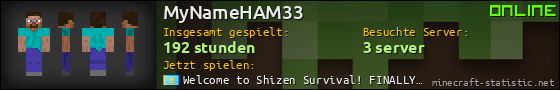 Benutzerleisten 560x90 für MyNameHAM33