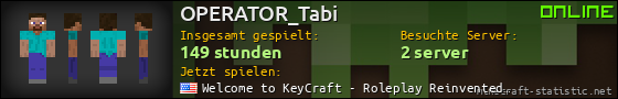 Benutzerleisten 560x90 für OPERATOR_Tabi