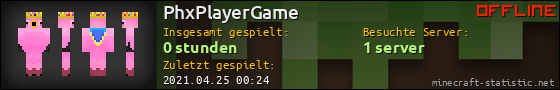 Benutzerleisten 560x90 für PhxPlayerGame