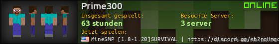 Benutzerleisten 560x90 für Prime300