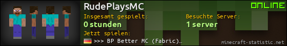 Benutzerleisten 560x90 für RudePlaysMC