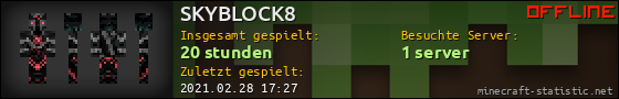Benutzerleisten 560x90 für SKYBLOCK8