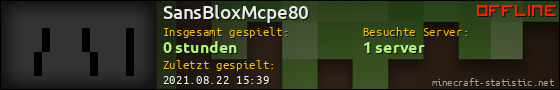 Benutzerleisten 560x90 für SansBloxMcpe80