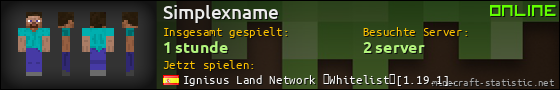 Benutzerleisten 560x90 für Simplexname