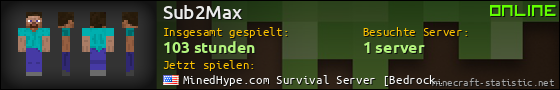 Benutzerleisten 560x90 für Sub2Max