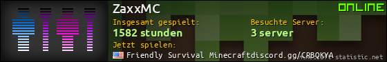 Benutzerleisten 560x90 für ZaxxMC