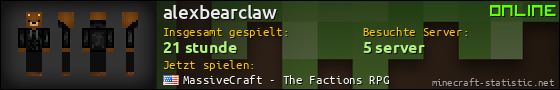 Benutzerleisten 560x90 für alexbearclaw