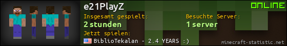 Benutzerleisten 560x90 für e21PlayZ