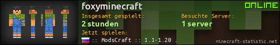 Benutzerleisten 560x90 für foxyminecraft