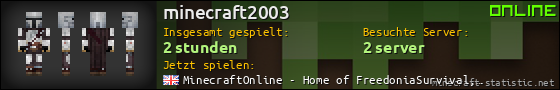 Benutzerleisten 560x90 für minecraft2003