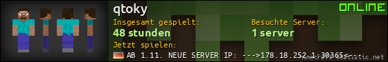 Benutzerleisten 560x90 für qtoky