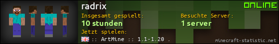 Benutzerleisten 560x90 für radrix
