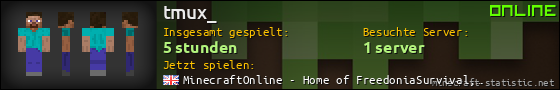 Benutzerleisten 560x90 für tmux_