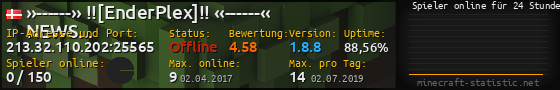 Userbar 560x90 mit Online-Player-Charts für Server 213.32.110.202:25565