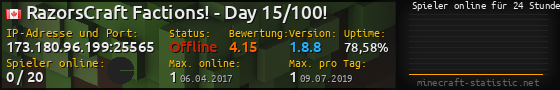 Userbar 560x90 mit Online-Player-Charts für Server 173.180.96.199:25565