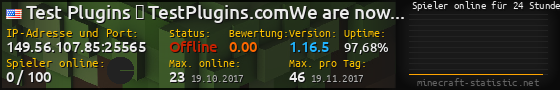 Userbar 560x90 mit Online-Player-Charts für Server 149.56.107.85:25565
