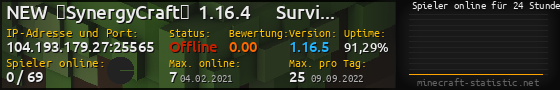 Userbar 560x90 mit Online-Player-Charts für Server 104.193.179.27:25565