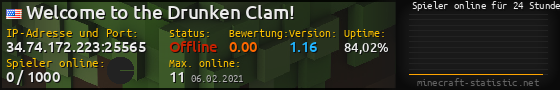 Userbar 560x90 mit Online-Player-Charts für Server 34.74.172.223:25565