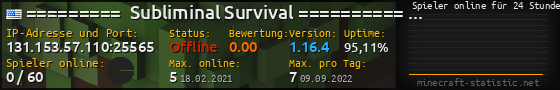 Userbar 560x90 mit Online-Player-Charts für Server 131.153.57.110:25565