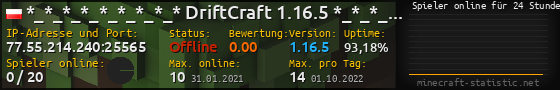 Userbar 560x90 mit Online-Player-Charts für Server 77.55.214.240:25565